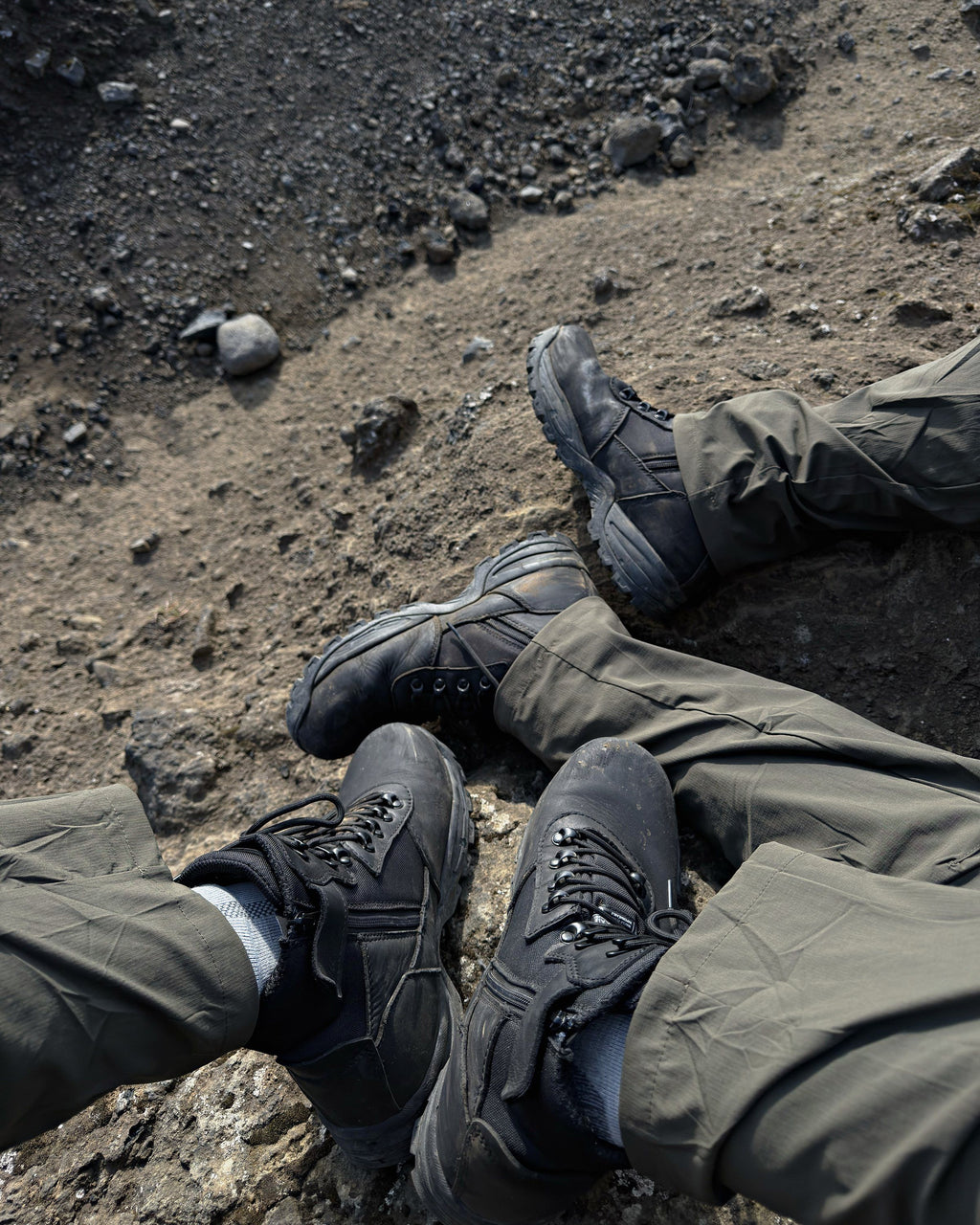 Kiwi Rugged Black Full Grain Leather Mid-Cut 6" Zipped Waterproof Tactical Boots [63100]