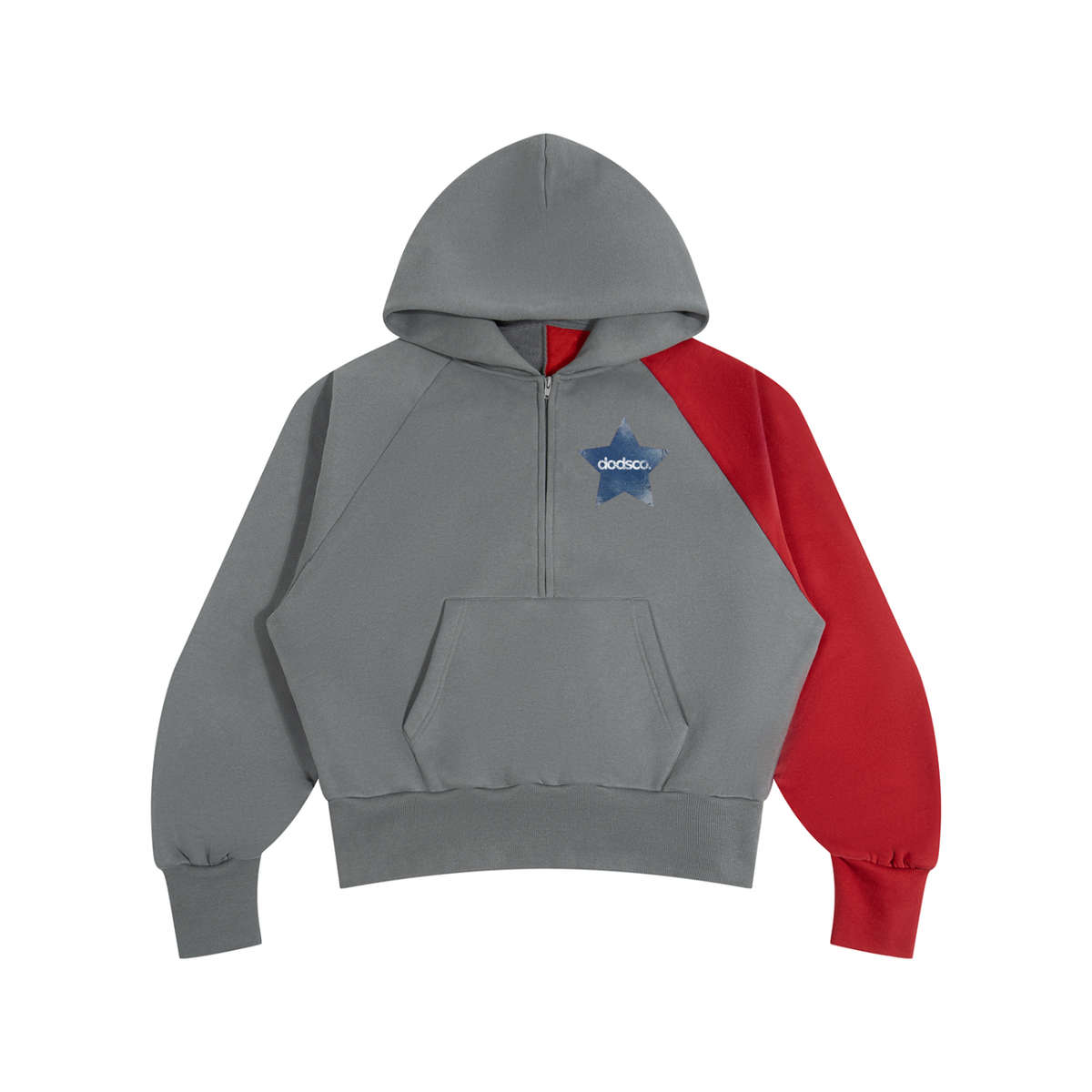 Unisex Color-Block Fleece Hoodie Angry Cowboy