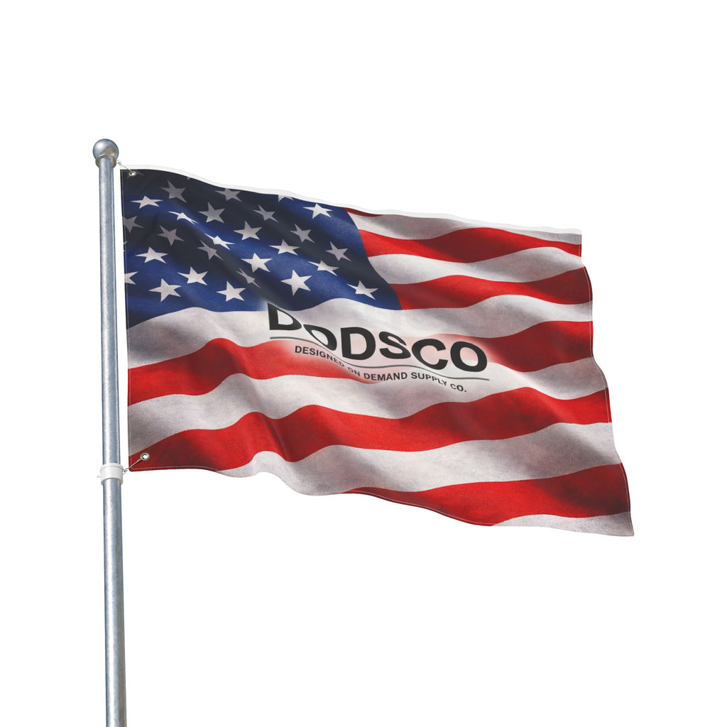 Double-Sided Flag — American Flag / School Supplies Design (DODSCO)