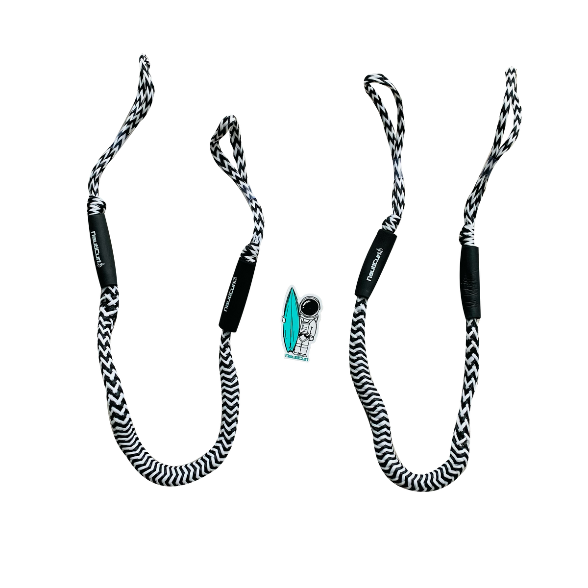 NautiCurl Bungee Boat Ropes - Shock Absorbing (2 Ropes)