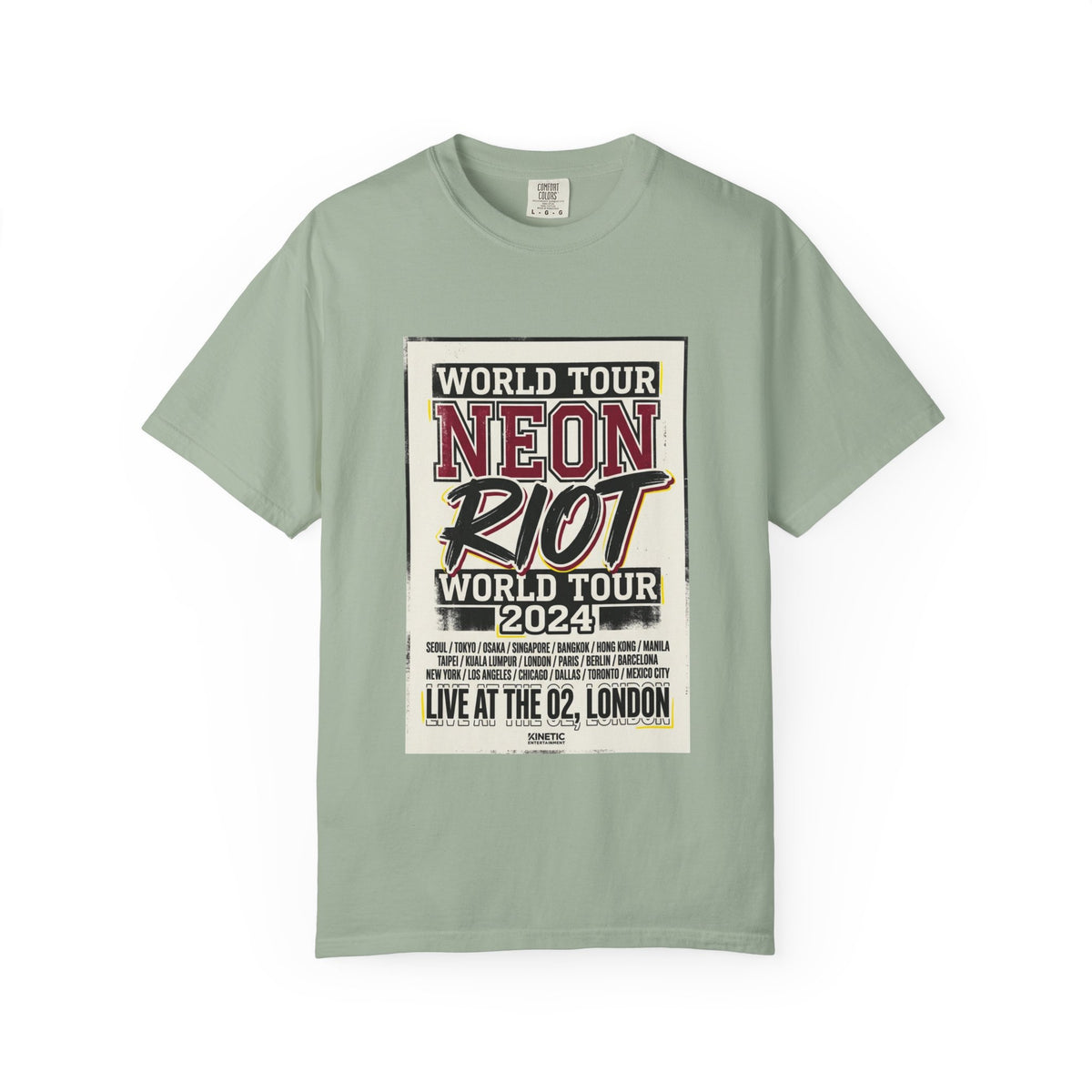 Neon Riot World Tour 2024 Poster T-Shirt