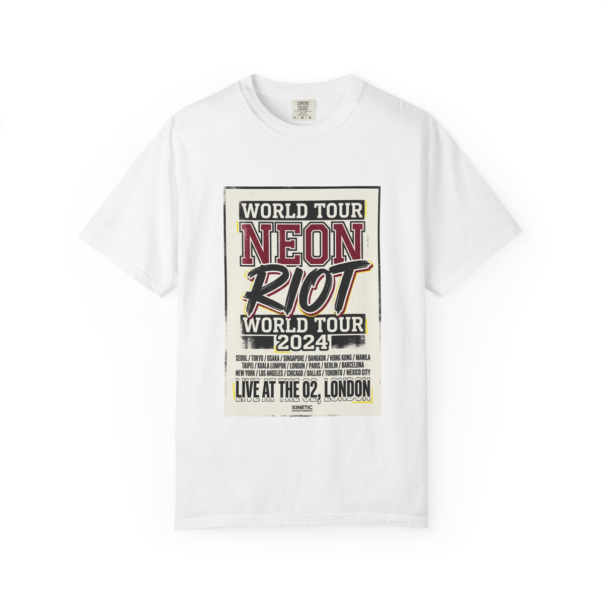Neon Riot World Tour 2024 Poster T-Shirt