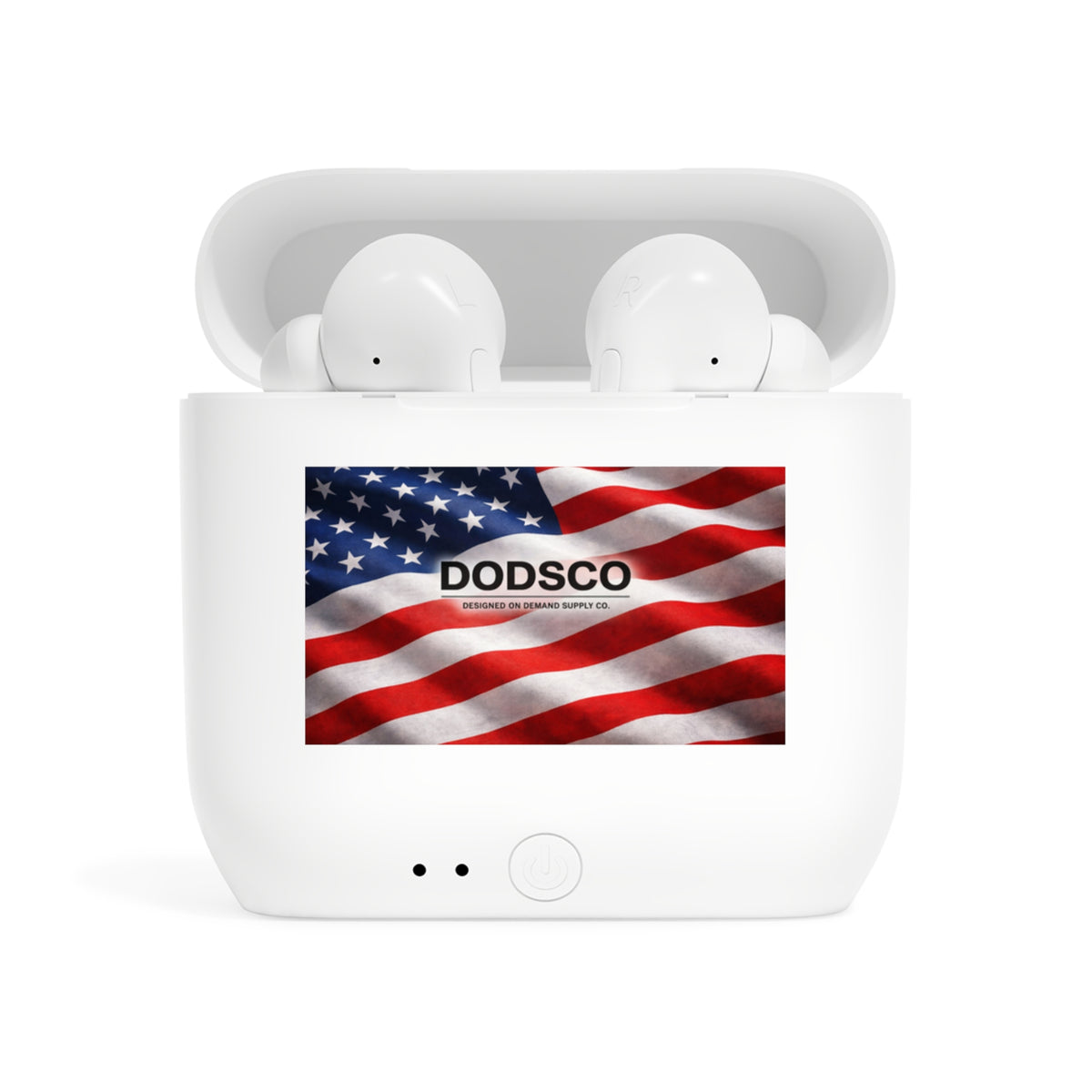 American Flag Wireless Earbuds Case – DODSCO Patriotic Earbud Charging Case