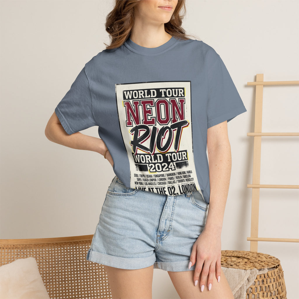 Neon Riot World Tour 2024 Poster T-Shirt