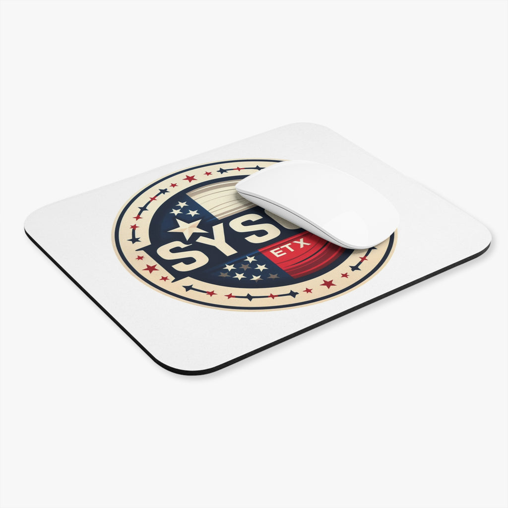 Sysco Texas Flag Mouse Pad — Retro Patriotic Rectangle Desk Mat