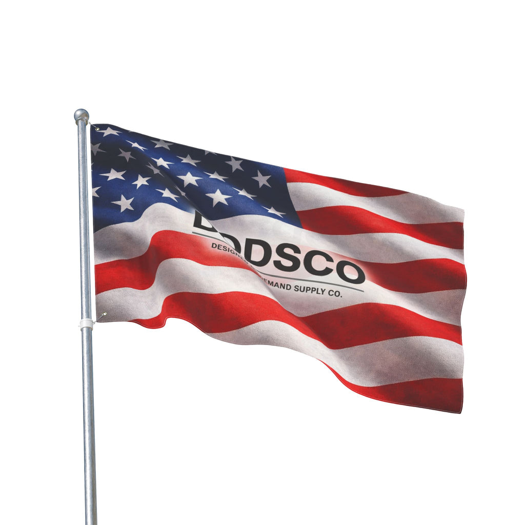 Double-Sided Flag — American Flag / School Supplies Design (DODSCO)