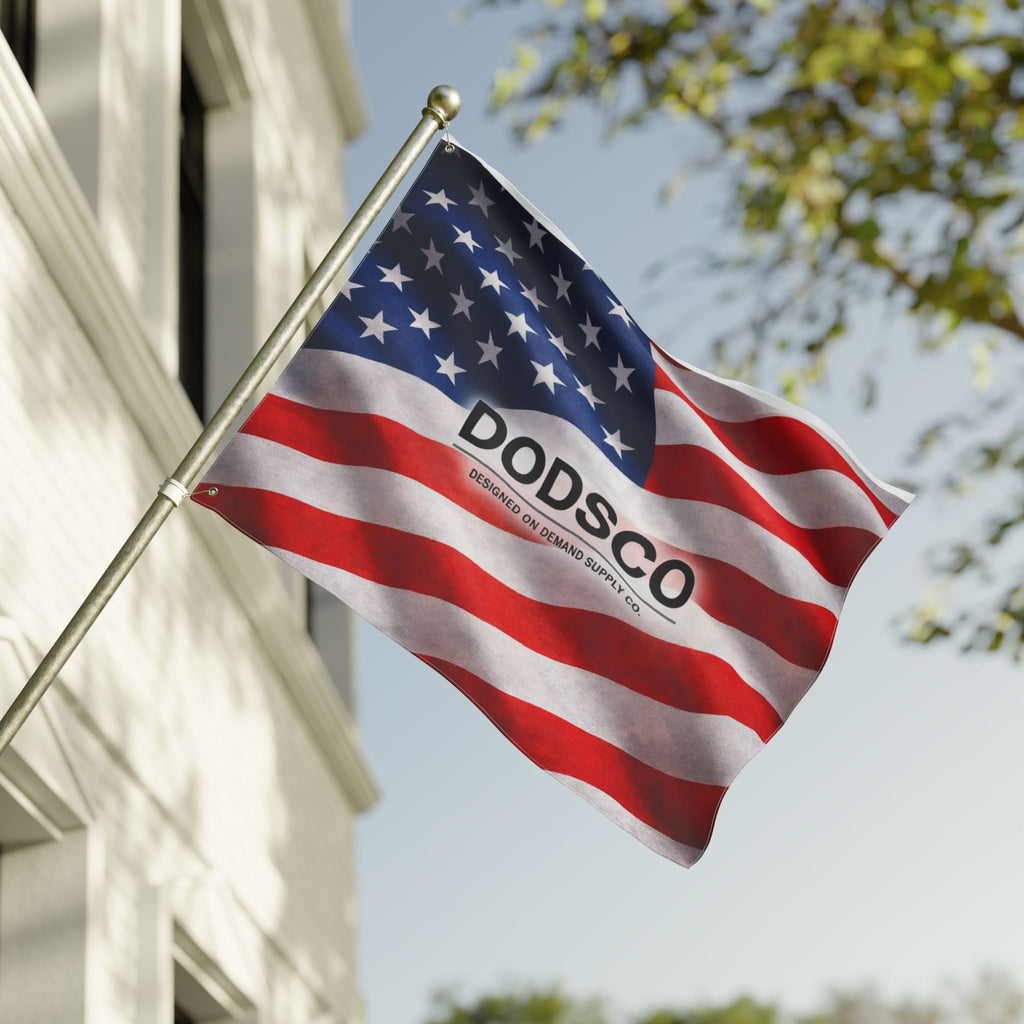 Double-Sided Flag — American Flag / School Supplies Design (DODSCO)