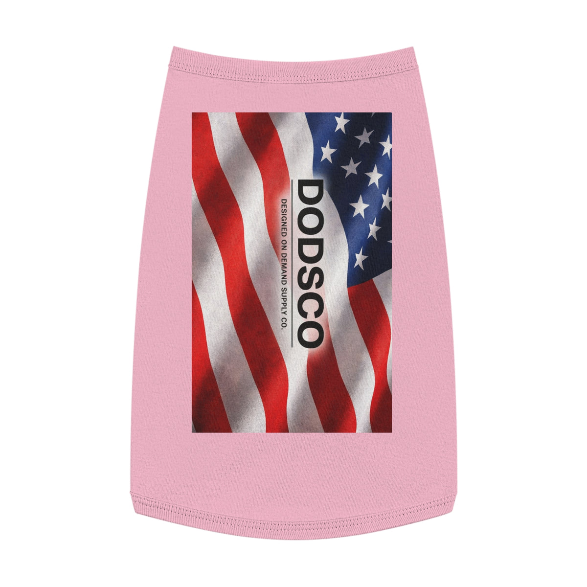 Patriotic Dog Tank Top - American Flag DODSC O Print for Pets
