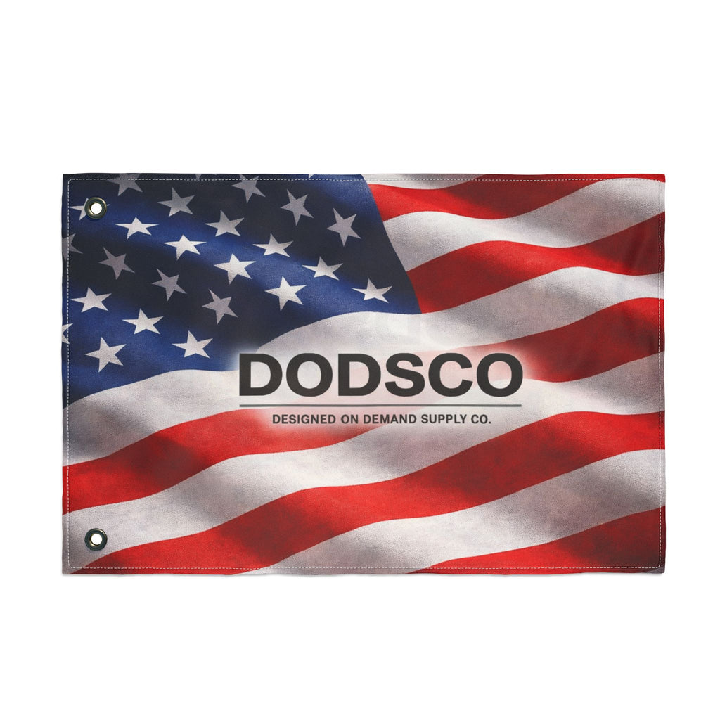 Double-Sided Flag — American Flag / School Supplies Design (DODSCO)
