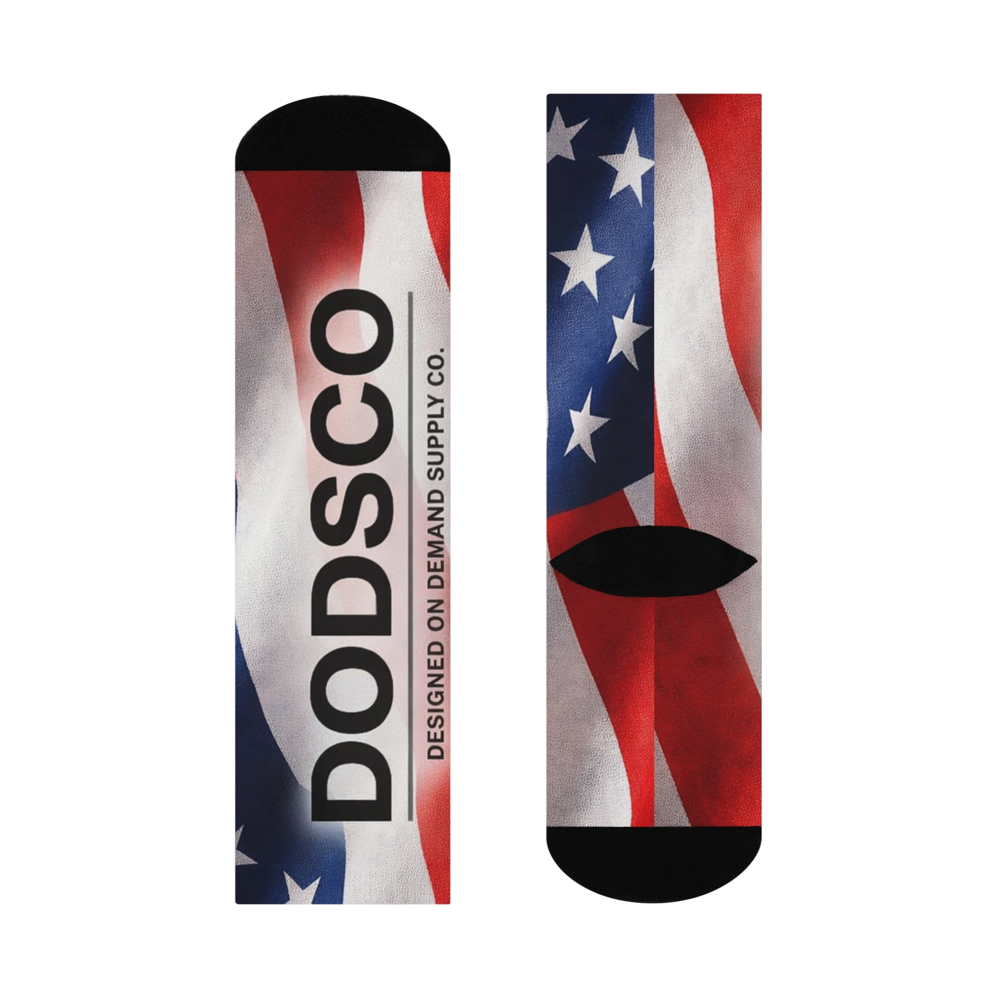 DODSCO American Flag & School Bus Cushioned Crew Socks