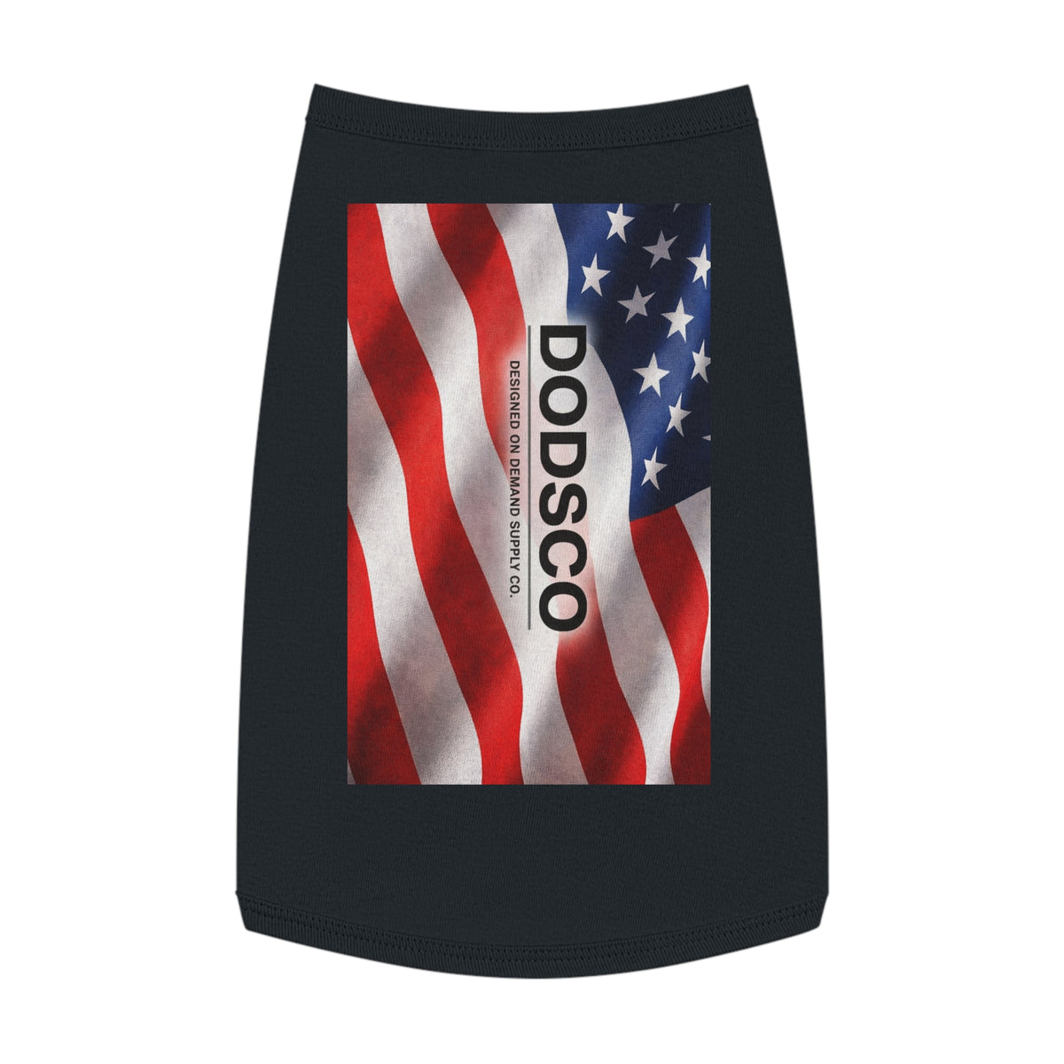 Patriotic Dog Tank Top - American Flag DODSC O Print for Pets