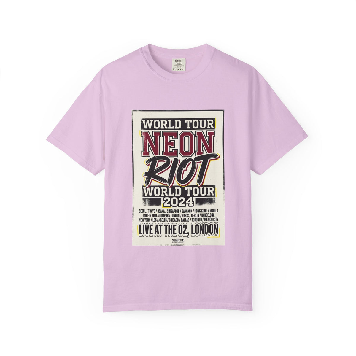 Neon Riot World Tour 2024 Poster T-Shirt