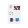 Temporary Tattoos — Patriotic Flag, Tiger Pride & Heart Sticker Set