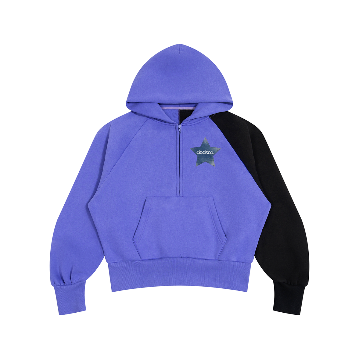Unisex Color-Block Fleece Hoodie Angry Cowboy
