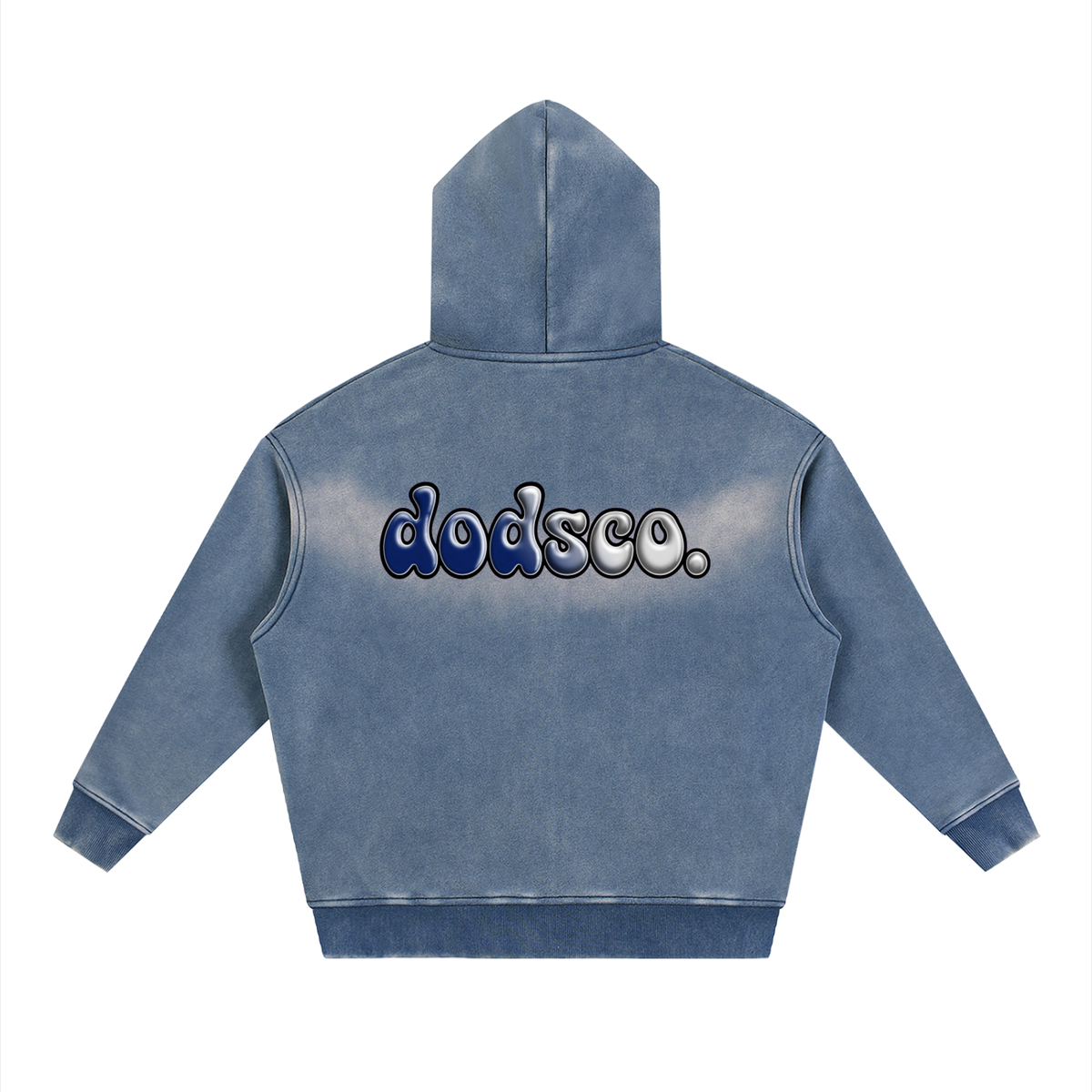 Sunfade Two-way Zipper Boxy Fleece Hoodie