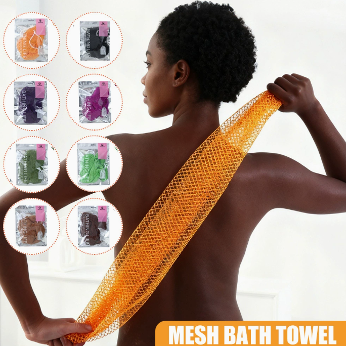 Elastic Nylon Exfoliating Towel | Deep Back Scrub & Body Cleansing