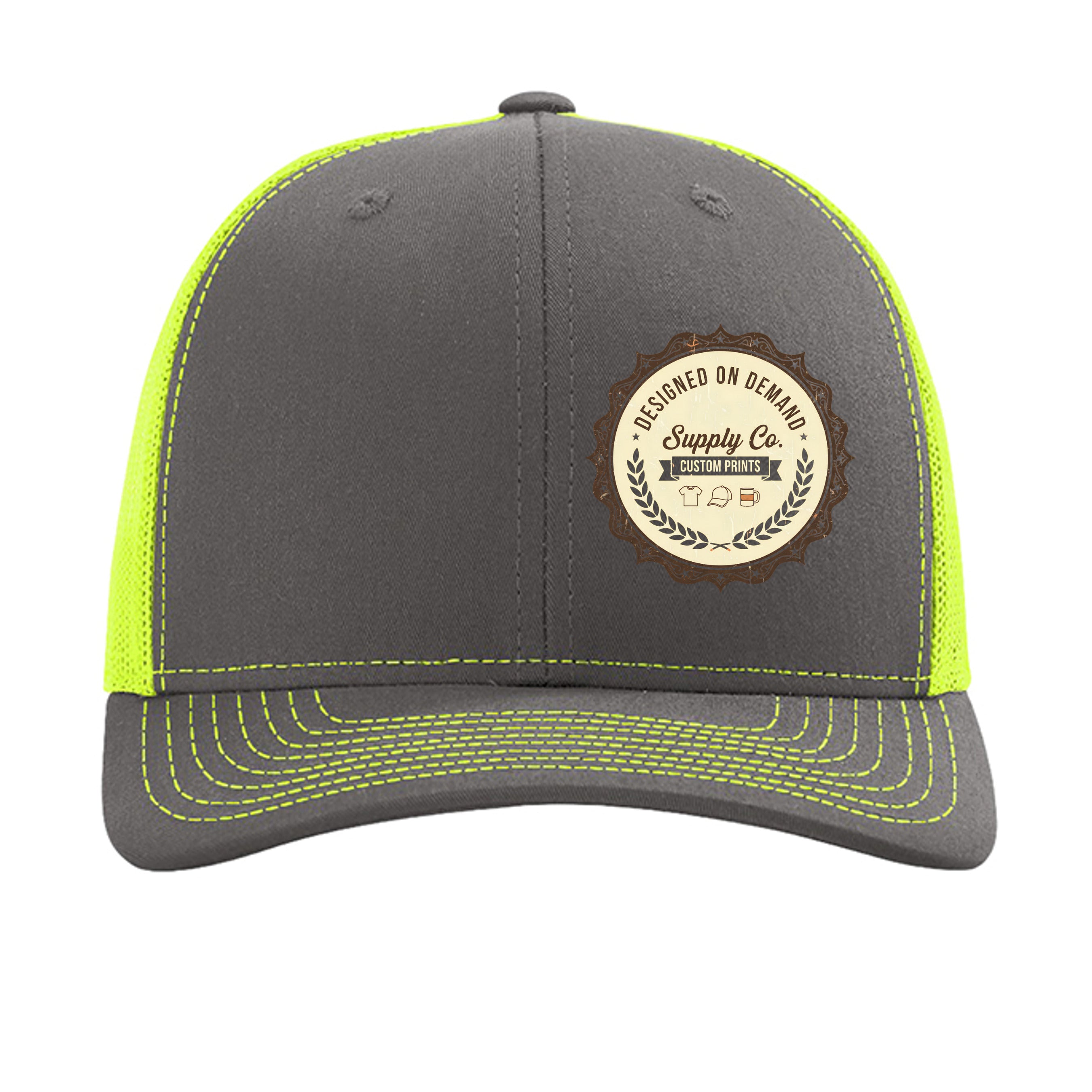 Charcoal/ Neon Yellow - 112 - FRONT