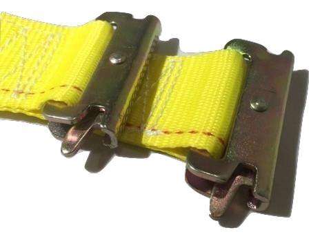 2" x 12 Ft Interior Van Ratchet E-Track Straps w/ Spring E Fittings | 12 PACK