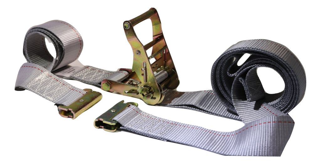 2"x 16 Ft Logistic Van Ratchet E-Track Straps w/ Spring E Fittings | 4 PACK